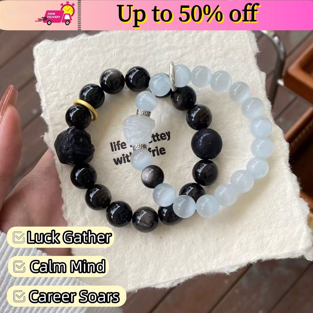 Gradient Crystal Multi-Strand Bracelet